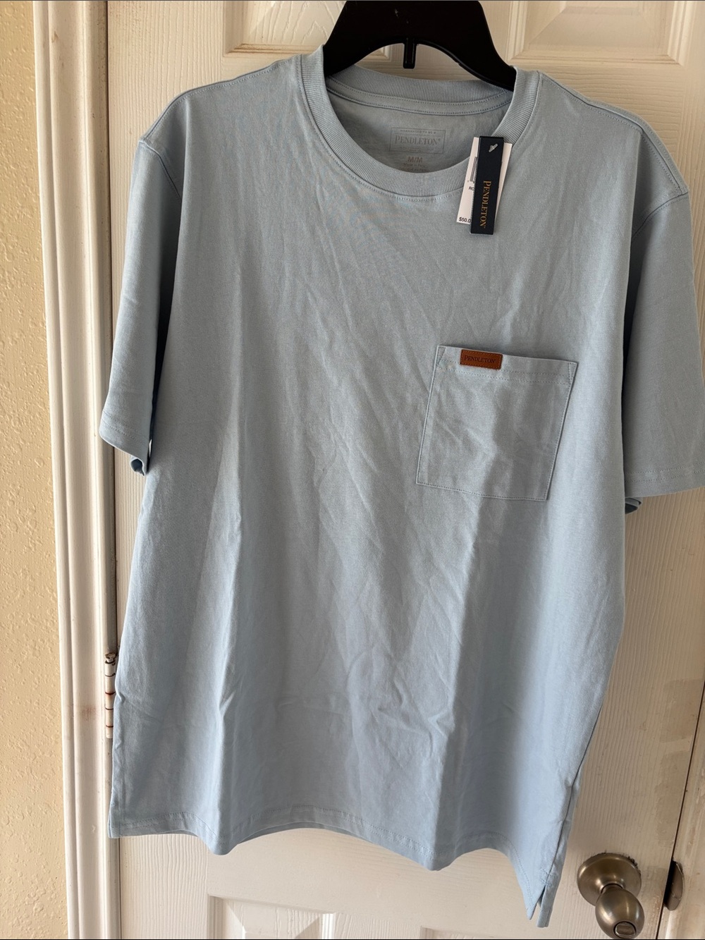Pendleton Men’s Pale Blue Crew Neck Tee. NWT